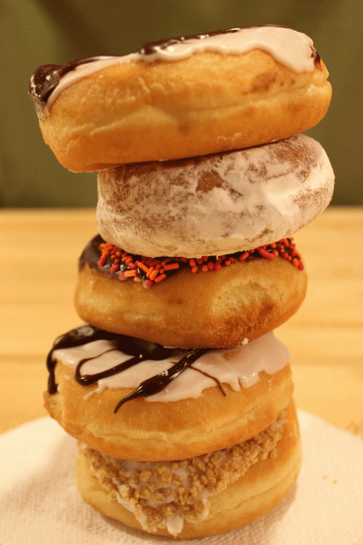 Take the bus or stop for sugar? Tough choice.